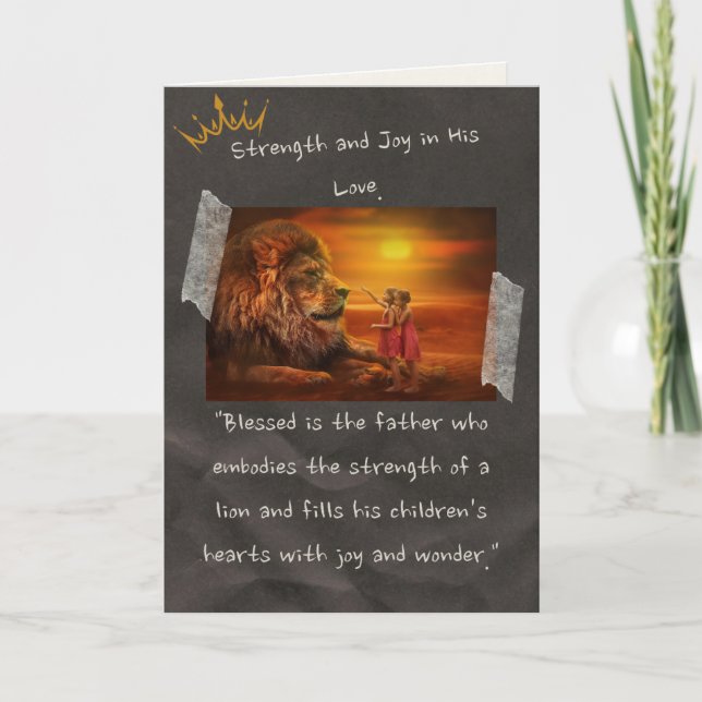 Från dotter till pappa, 5" x 7" fadersdags-kort kort (Framsida)