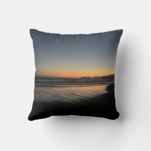 Från Dusk till Twilight vid Beach Photo Image Kudde