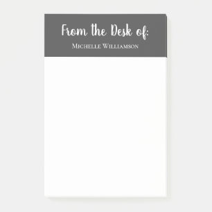 Från Elegant Typography Simple Grått Post-it Block