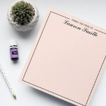 Från Elegantens skrivbord: Minimalistisk Rosa av b Anteckningsblock<br><div class="desc">Det här Anteckningsblocket för minimalistisk plush-Rosa i Eleganten är perfekten som läggs till ditt skrivbord! Personlig med ditt namn,  det här slimmade anteckningsblocket höjer din anteckningsupplevelse. Oavsett om du slår ihop viktiga påminnelser eller doppar under en brainstorming-session är det här anteckningsblocket i snyggt säkert att göra dig ljusare.</div>