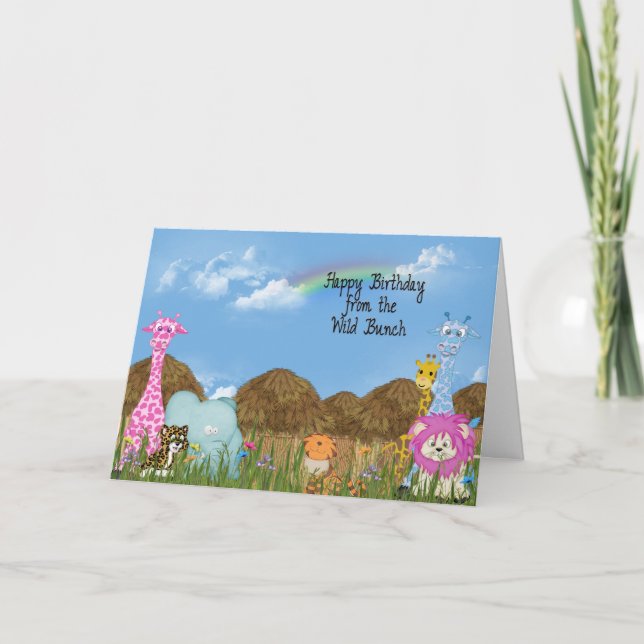 Från en grupp Jungle Birthday Kort (Framsida)