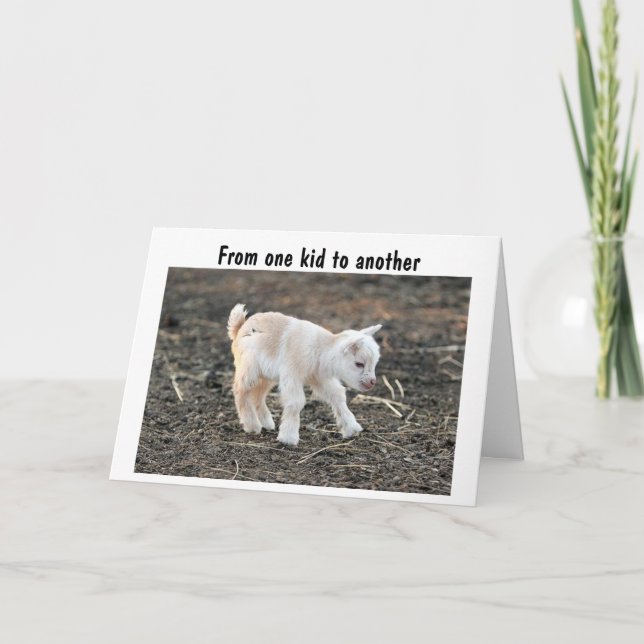 FRÅN EN KID TILL EN ANNAN GRATTIS PÅ FÖDELSEDAGEN KORT (Framsida)