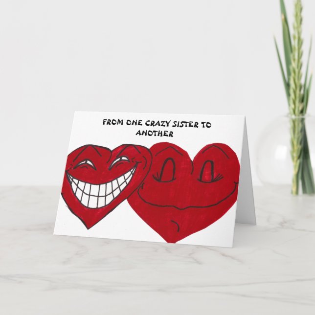FRÅN ETT CRAZY SISTER TILL ETT ANNAT födelsedagsko Kort (Framsida)