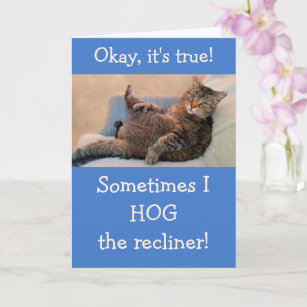 Från Fåniget Cat Funny Birthday Kort