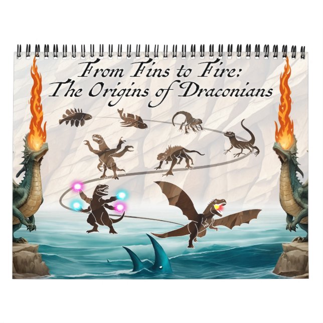 Från fins till brand: Ursprungen Draconianer Kalender (Omslag)