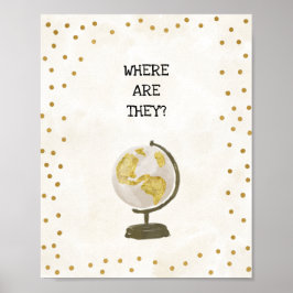 Från Fröken till Fru Bröllopsduschskylt Poster