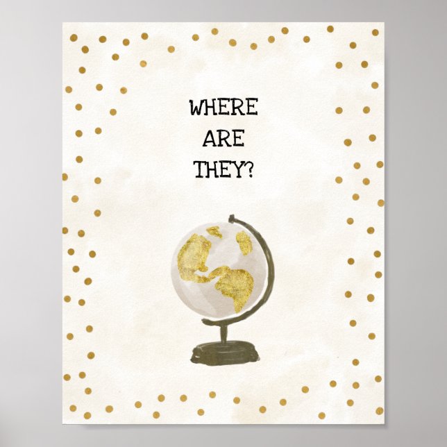 Från Fröken till Fru Bröllopsduschskylt Poster (Framsidan)