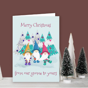 Från Gnome till Yours Cute Funny God jul Helgkort