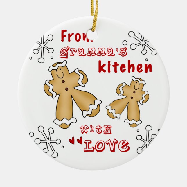 Från Grammas kök Julgransprydnad Keramik (Framsidan)