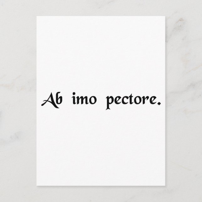 Från grund i bröstet vykort (Framsida)