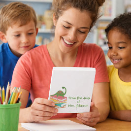 Från Grundskollärare Dinosaurieböcker skrivbord Anteckningsblock