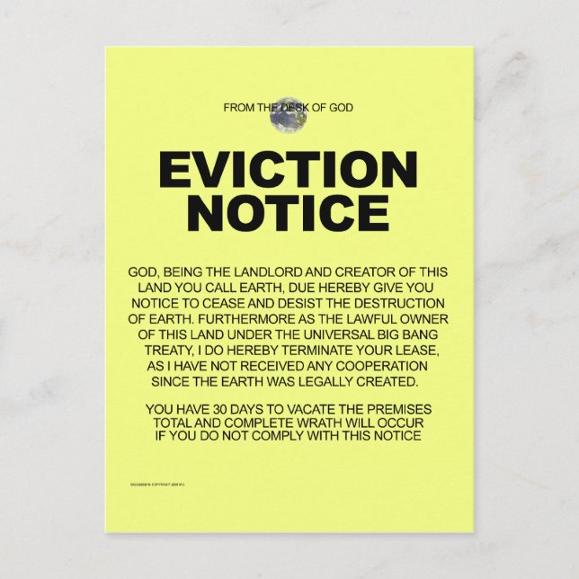 Från Guds skrivbord Vykort (Framsida)