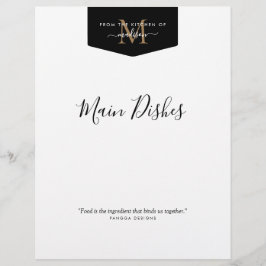 Från Guld Monogram Recipe Divider