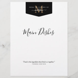 Från Guld Monogram Recipe Divider