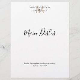 Från Guld Monogram Recipe Divider