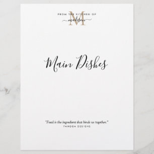 Från Guld Monogram Recipe Divider