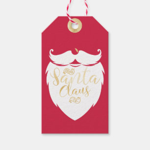 Från gullig Santa skäggjul för jultomten Presentetikett
