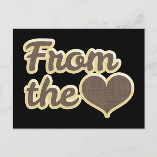 Från Heart Black Kärlek-vykortet Vykort (Framsida)