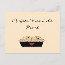 Från Heart Paj Recept Card Vykort