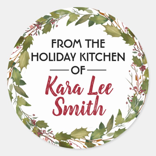 Från Helgdag Baking Stickers Runt Klistermärke (Framsida)