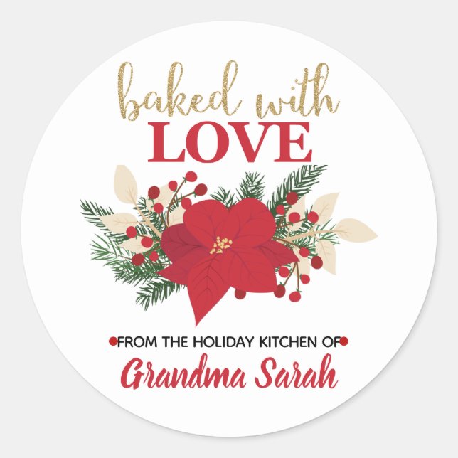 Från Helgdag Baking Stickers Runt Klistermärke (Framsida)