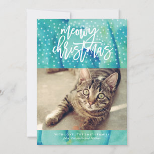 Från Helgdag Katt "Meowy jul" Foto Julkort
