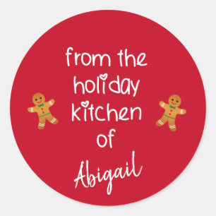 Från Helgdag Kitchen... Gingerbröd jul Runt Klistermärke