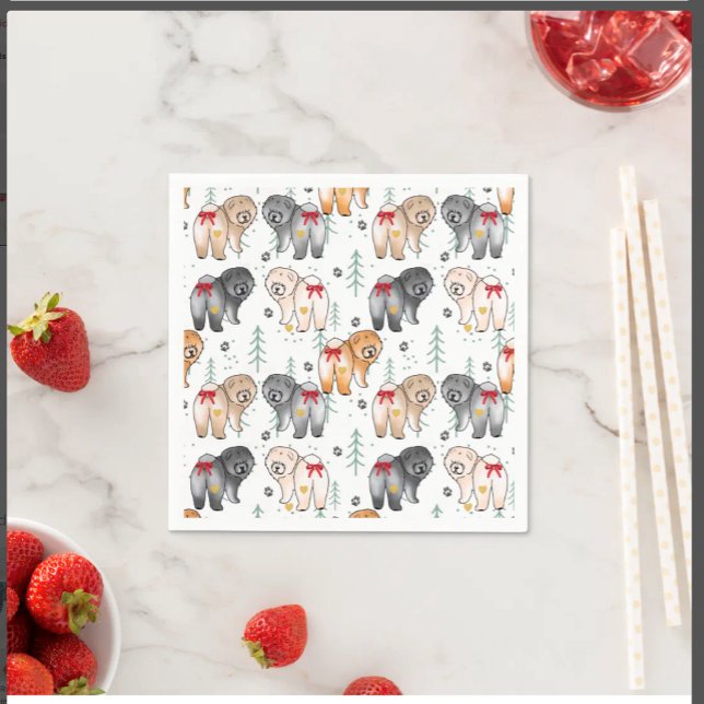 FRÅN HJÄRTAT FÖR EVER 5 chow färger Pappersservett (Skapare uppladdad)