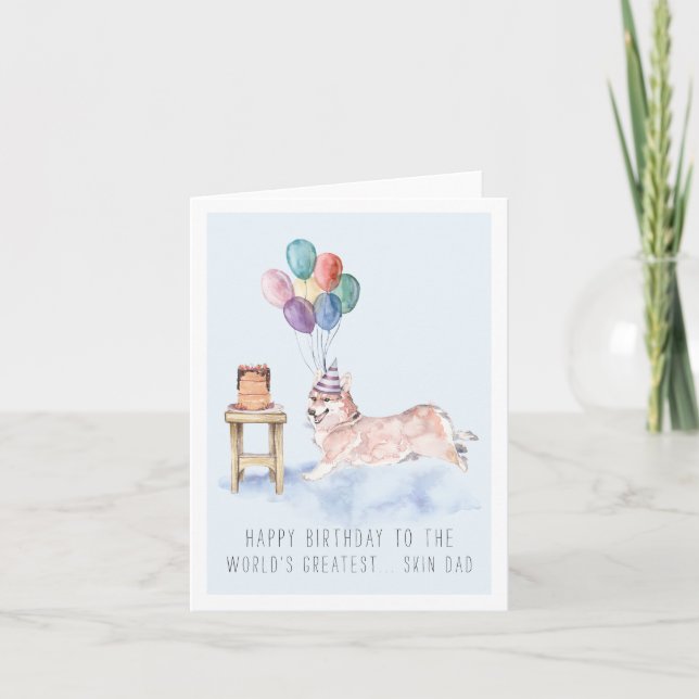 Från Hund | Cute Corgi Birthday Card Kort (Framsida)