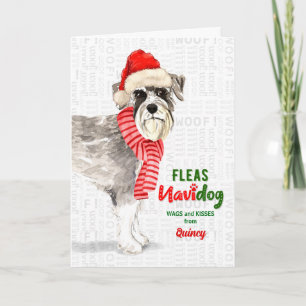 från Hund Cute Schnauzer-julen Helgkort