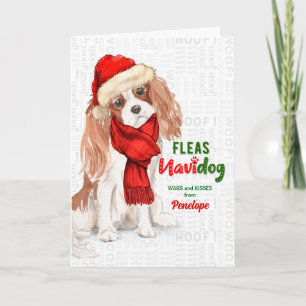 från Hund Funny Cavalier Kung Charles jul Helgkort