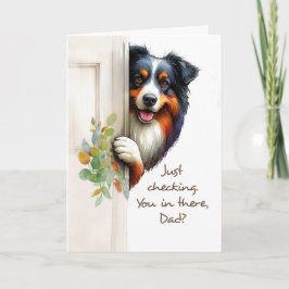 Från Hund Funny Fars dag Peaking Valp Kort