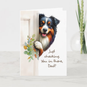 Från Hund Funny Fars dag Peaking Valp Kort