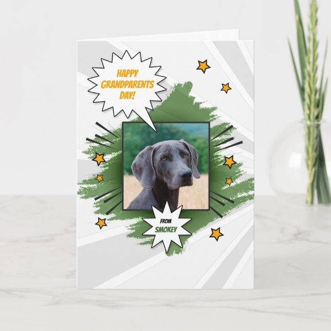 från Hund Grandföräldrar Day med Pets Foto Kort (Framsida)