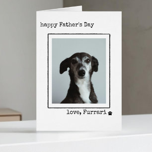 Från Hund minimalistiska Fars dag-fotokort Hälsningskort