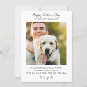Från Hund Pet Photo Pappa Fars dag Julkort