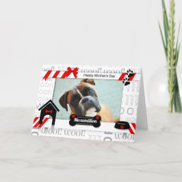 från Hund Photo in Red and Black Kort