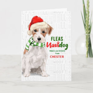 från Hund Russell Fleas Navidog-julen Helgkort