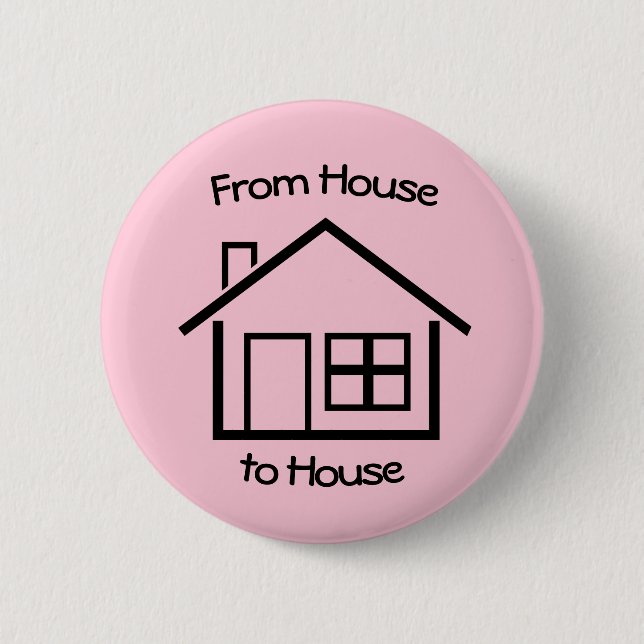 Från hus till hus JW Pioneer-gåvor - Rosa av bomul Knapp (Framsida)