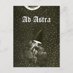 Från jorden till Måne art Ad Astra Vykort