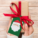 Från julafton Anpassningsbar Grönt jul Presentetikett<br><div class="desc">Anpassa de här söta märkrna i Jultomten med din egen personlig på baksidan i vitt. Tomtens röda hatt och vita skägg är helgdag på perfekten på den här märkrn för grönt av söt för presenter.</div>