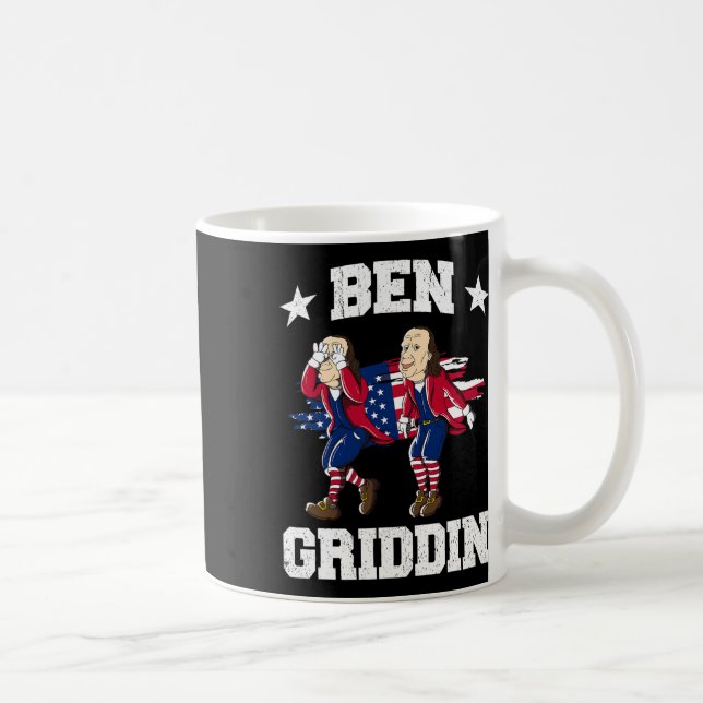 från juli Benjamin Franklin Griddy Ben Griddin 1 Kaffemugg (Höger)