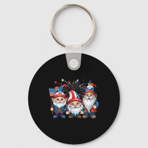 från juli Patriotic Gnomes American Flagga Usa Gno Nyckelring