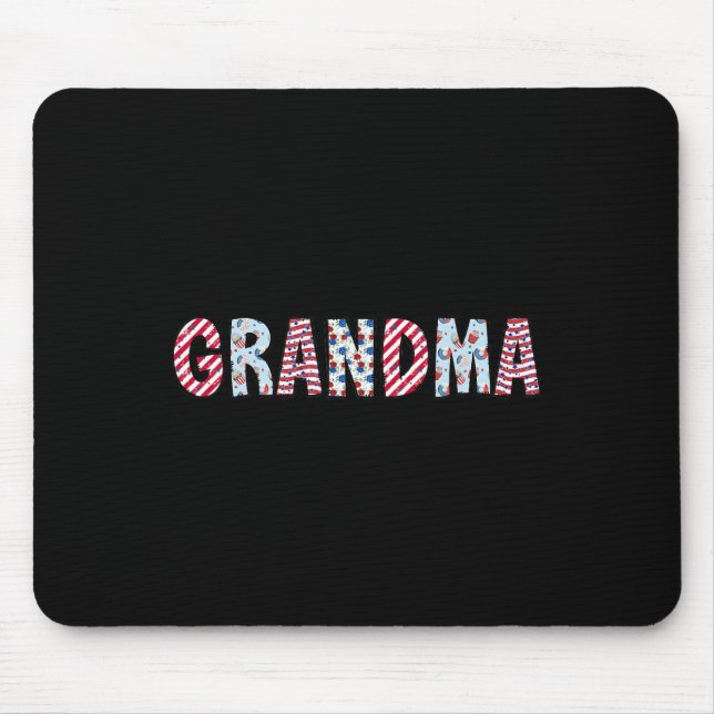 från juli Patriotic Grandma Independence day Ameri Musmatta (Framsidan)