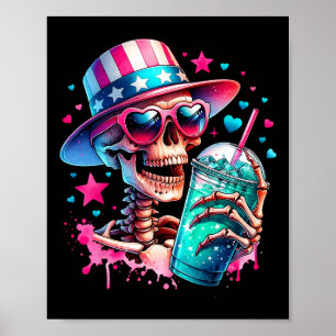 från juli Skeleton Retro Trendig Mamma Skull Mamma Poster