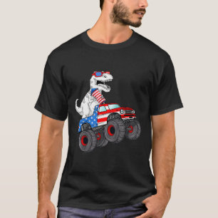 från juli t Rex Dino Trex Dinosaur Monster Lastbil Shirt