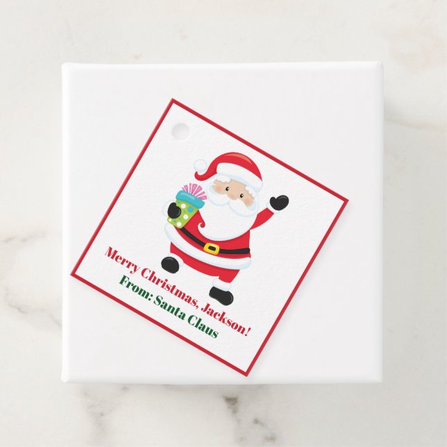 Från Jultomten Anpassningsbar Kids julgåva Gåvor Etiketter (På plats)