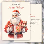 Från Jultomten juldek Brev Julkort<br><div class="desc">Skaffa julens magi med vår Personlig Brev från Santa för barn! Vattenfärgskonstruktion rak från jultomtens skrivbord,  i festive Red! Gör ditt barns helgdag oförglömlig med detta söta,  skräddarsydda brev - perfekt för de små! Köp på Zazzle och lägg till en extra till din firande!</div>