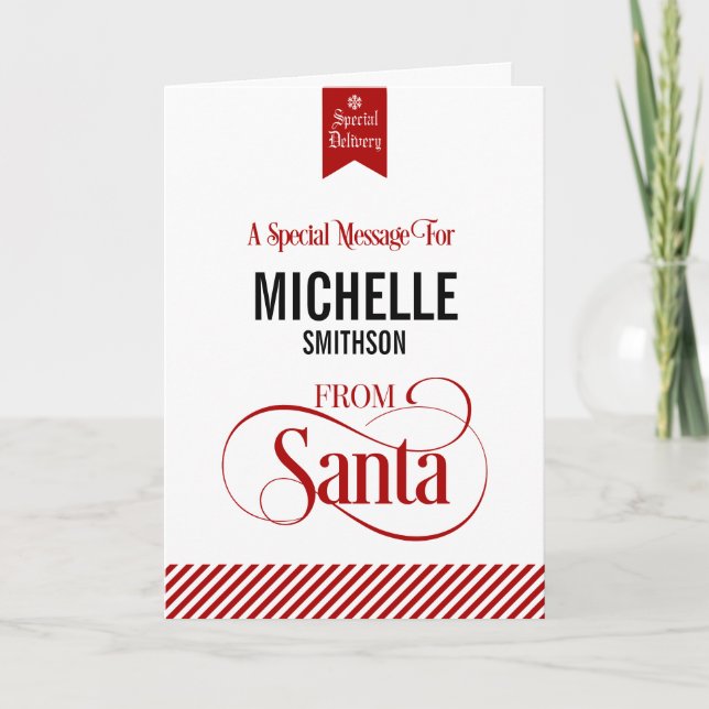 Från jultomten Julhälsningar julen kortet Helgkort (Framsida)