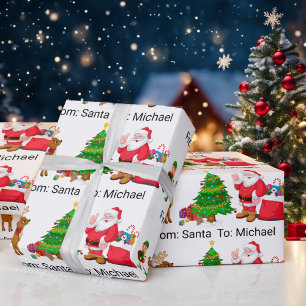 Från Jultomten Lägg till barnens Namn Elf-renare Presentpapper